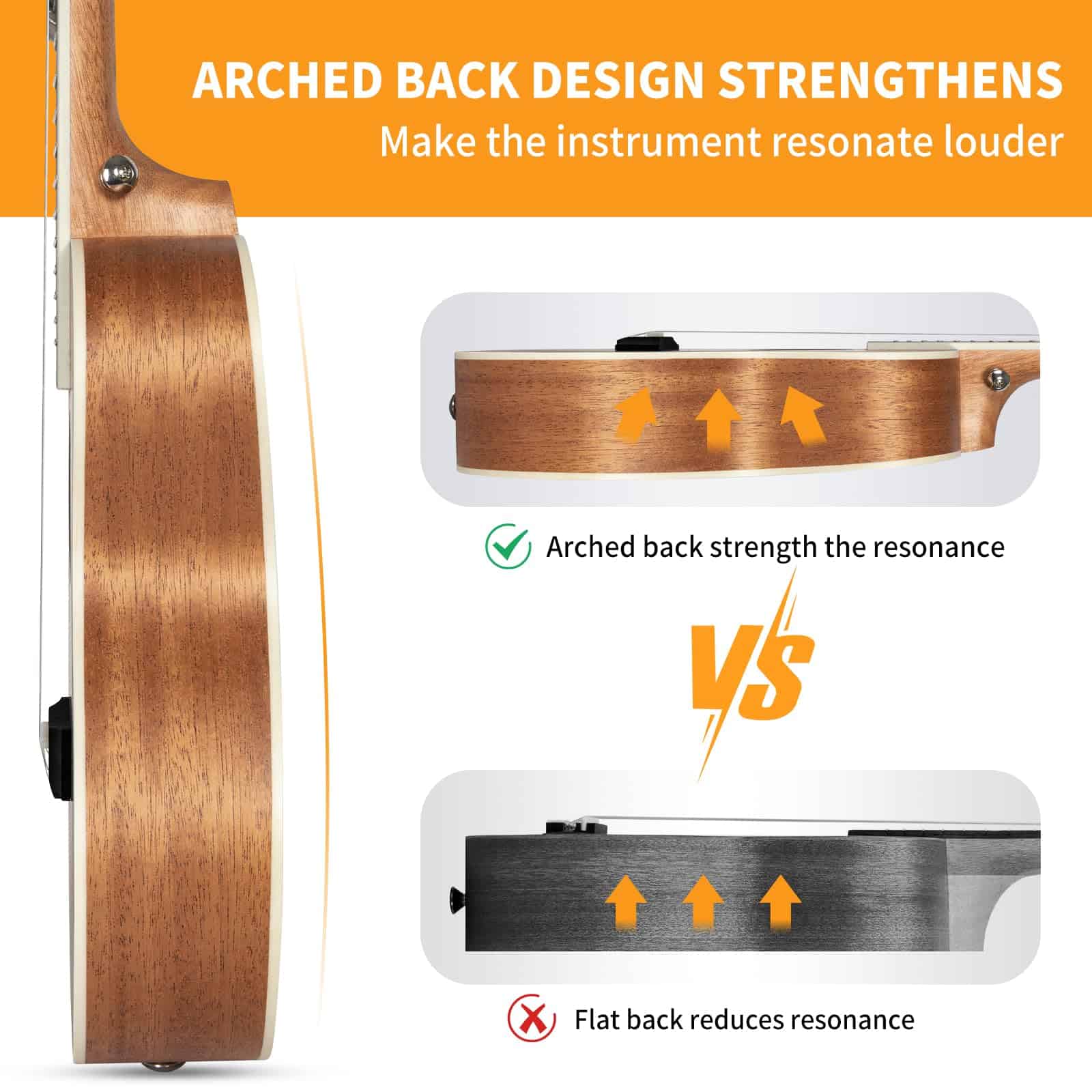 Ukulele AODSK para Kit de Inicio, Ukelele Tenor de Caoba - Imagen 4