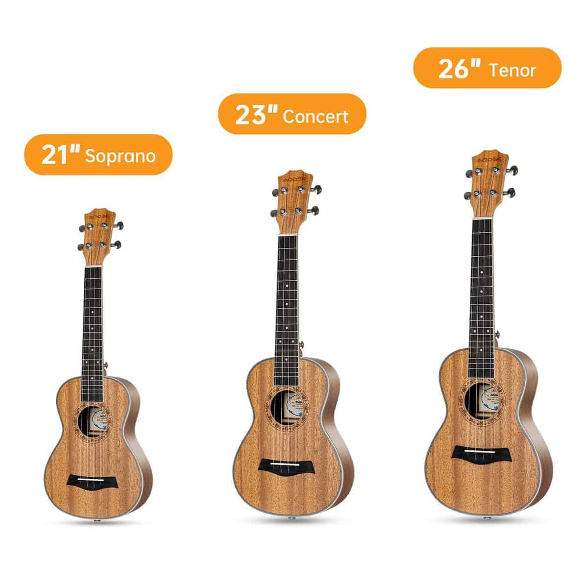 Kit de Inicio de Ukulele AODSK, Ukelele Soprano Kit para - Imagen 5