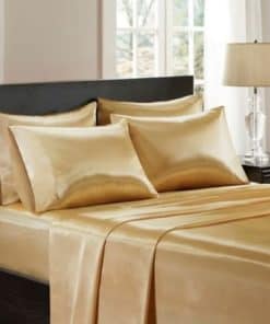 Juego de sábanas de satén de seda 100% pura Bedify 4