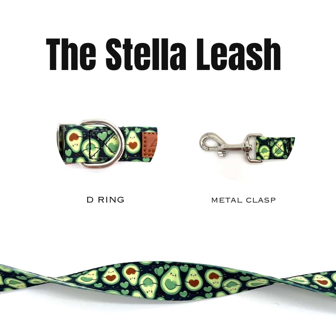 Correa para perro con patrón de tela de aguacate verde - Imagen 4