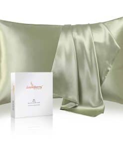 Funda de Almohada de Seda 100% Pura de -Verde Oliva