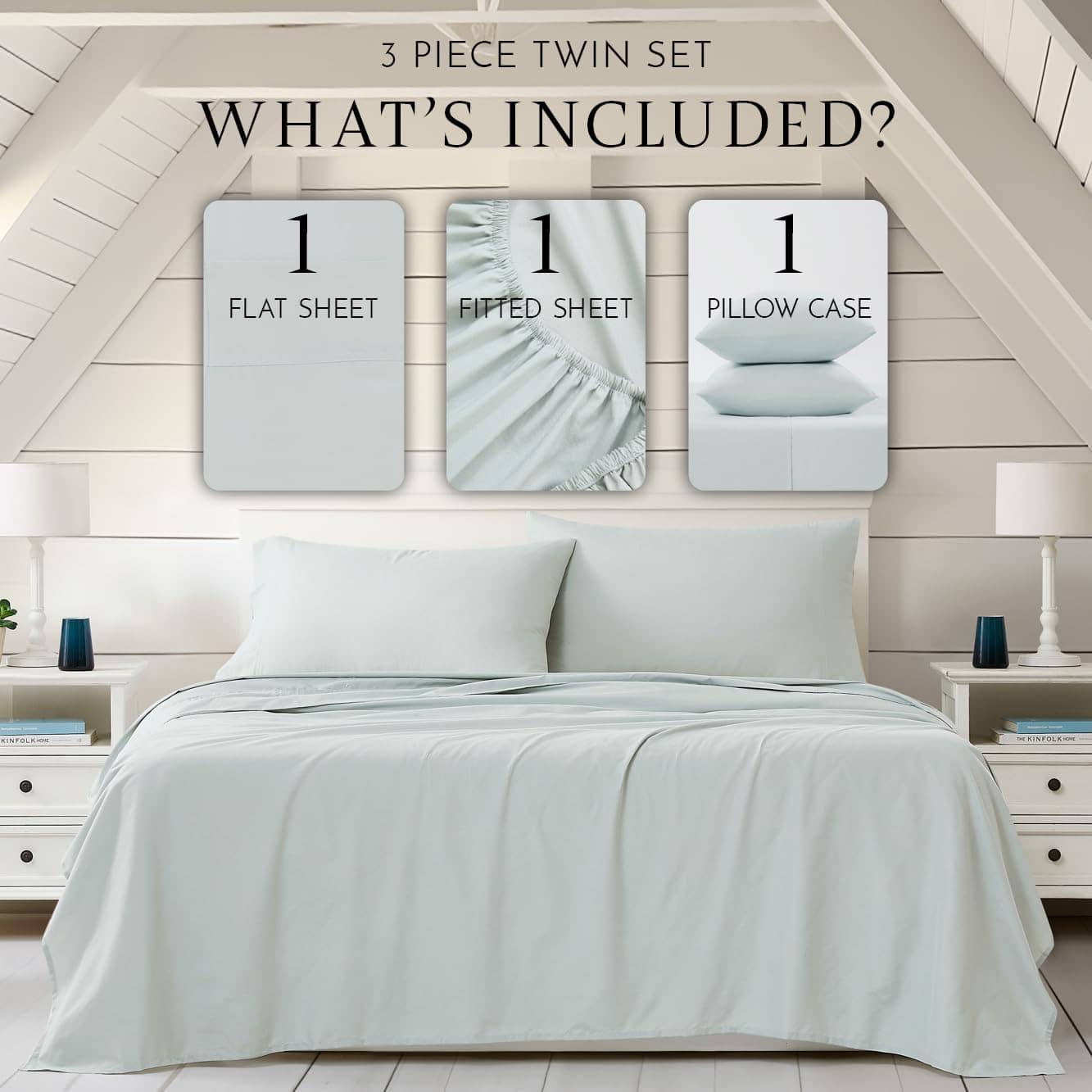 Juego de Sábanas de Lujo de Mezcla de Algodón para Armario - Imagen 3