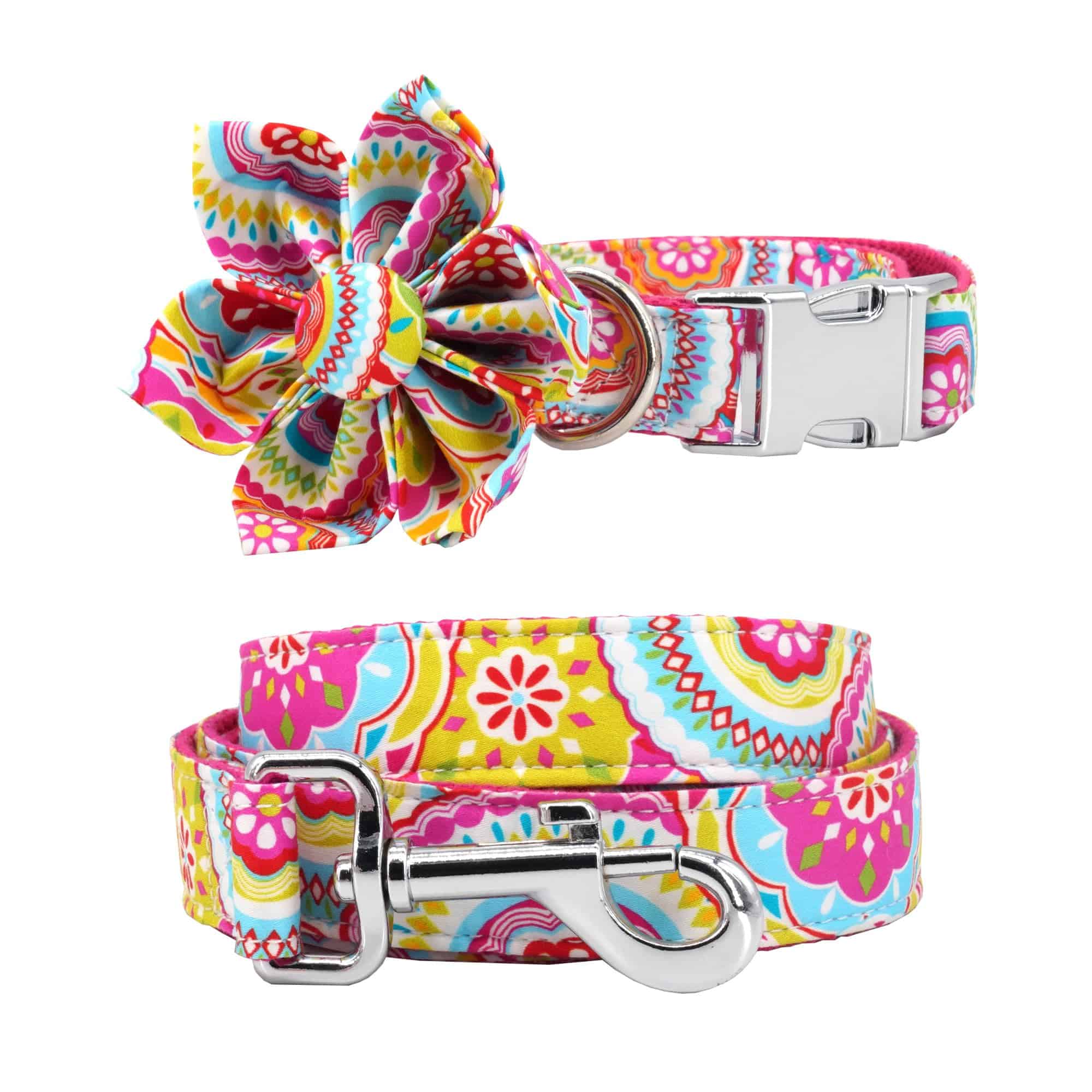 Collar correa para perro con flores para perrita Collar
