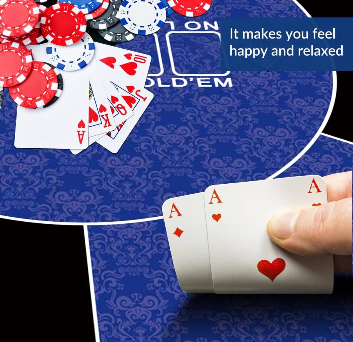 Tapete de Poker redondo nuveti de 24/31/47/55 pulgadas para - Imagen 6