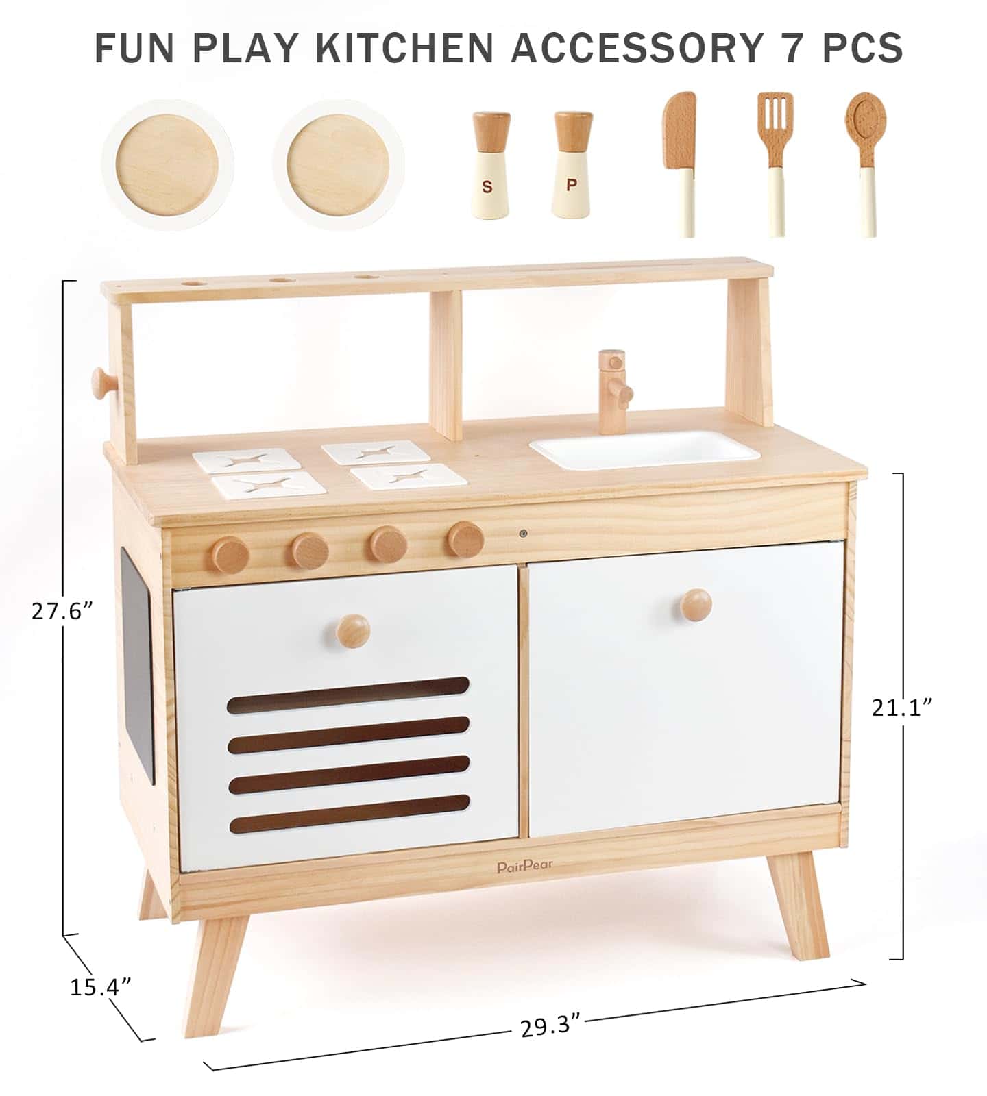 Set de Cocina de Juguetes de Madera PairPear, Juguetes de - Imagen 6