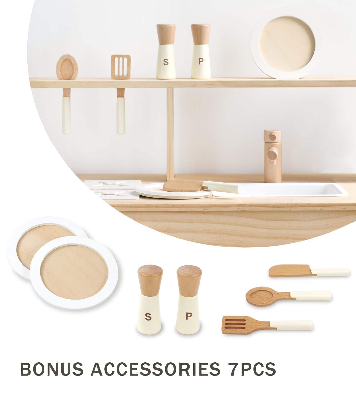 Set de Cocina de Juguetes de Madera PairPear, Juguetes de - Imagen 4