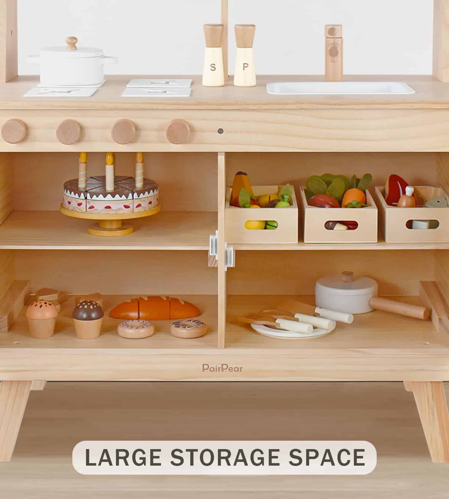 Set de Cocina de Juguetes de Madera PairPear, Juguetes de - Imagen 3