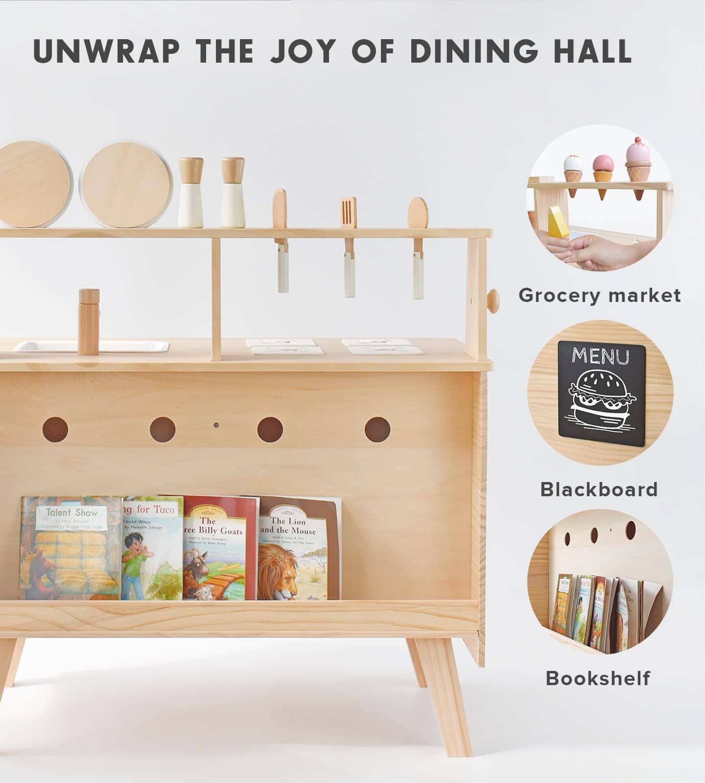 Set de Cocina de Juguetes de Madera PairPear, Juguetes de - Imagen 7