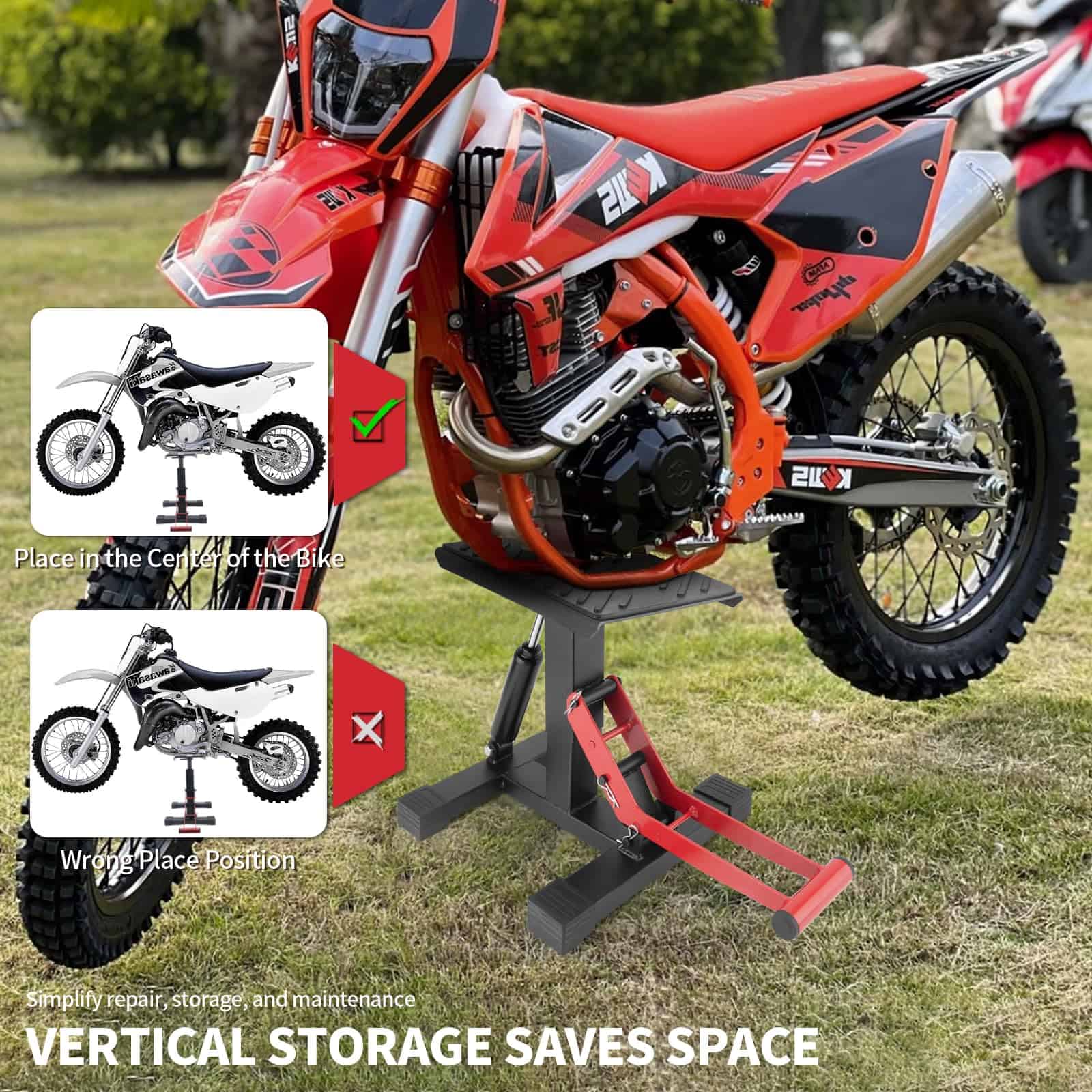 Soporte Elevador de Motocicletas RSYEKU Dirt Bike Jack Lift - Imagen 7