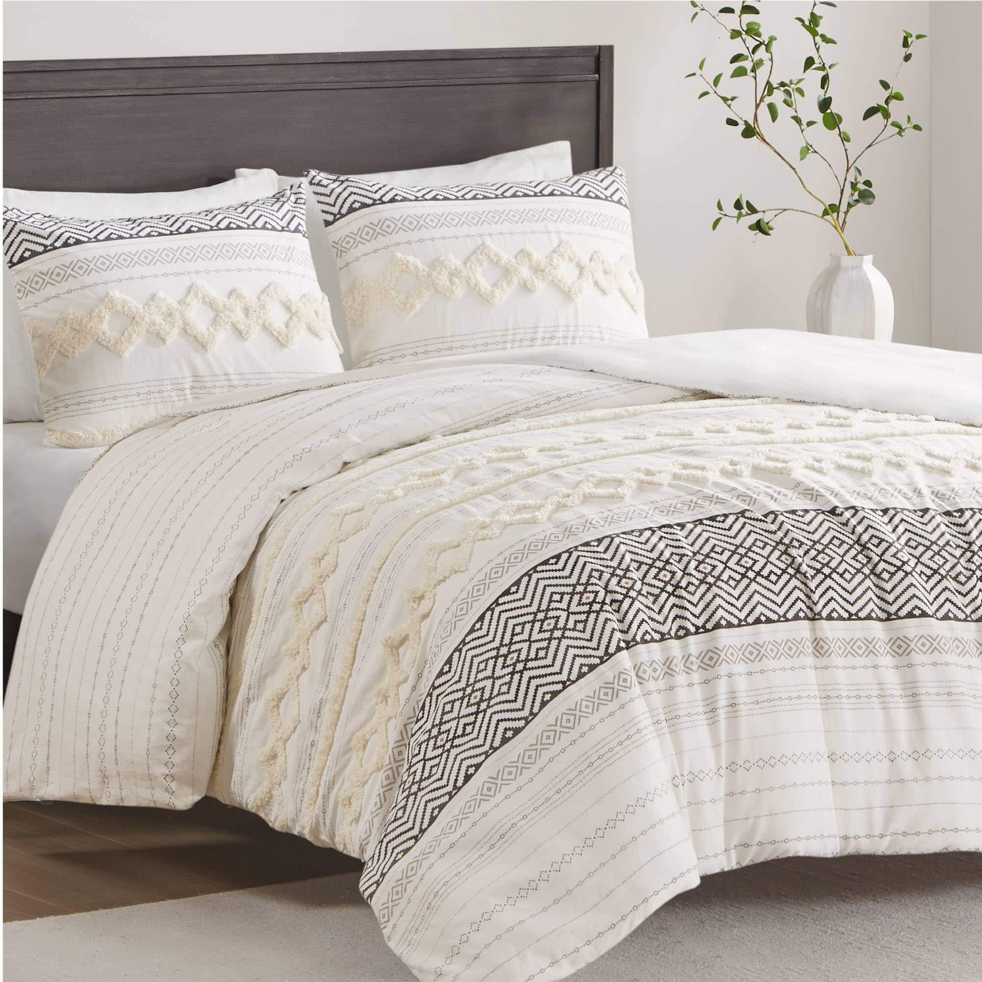 Hyde Lane King Textured Duvet Cover Asha, Boho Farmhouse
