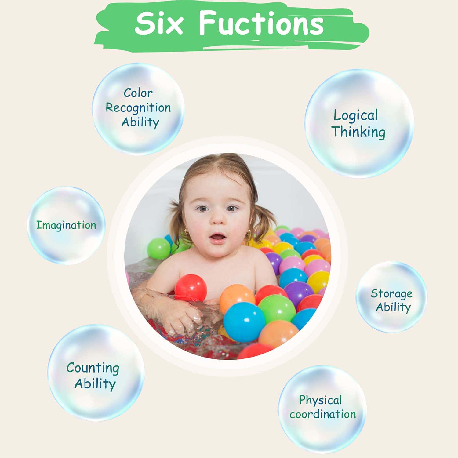 Bolas para Pelotero Vanland para Bebés y Niños Pequeños - - Imagen 4