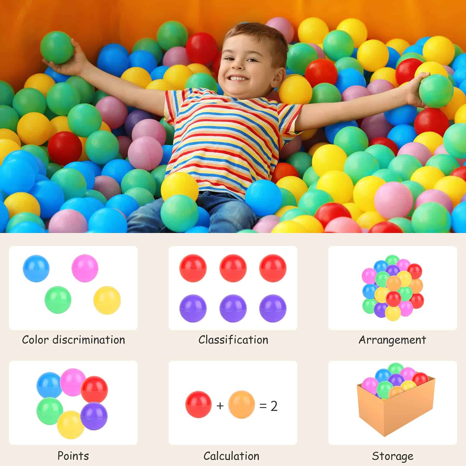 Bolas para Pelotero Vanland para Bebés y Niños Pequeños - - Imagen 8