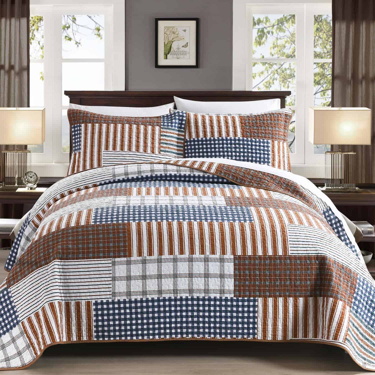 Edredón King Size Toldlove, Juego de Edredón de Retazos de