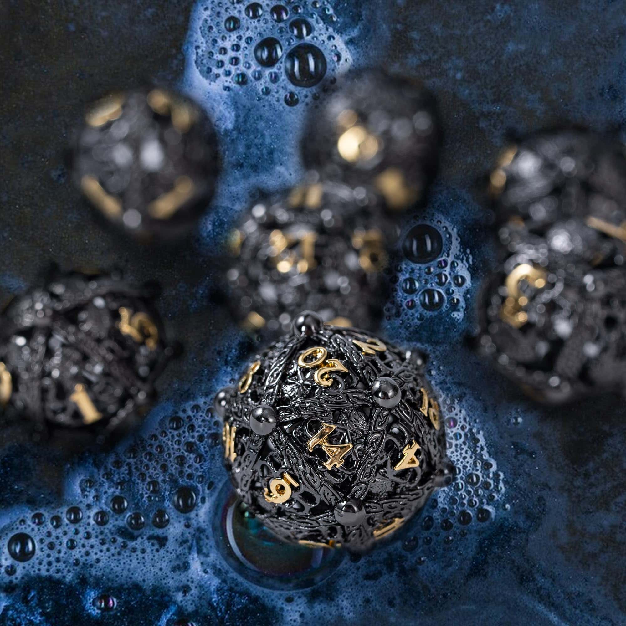 Conjunto de Dados DND de Metal - Diseño Único de Orbe - Imagen 7