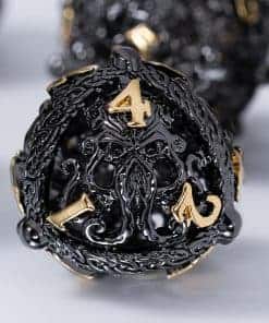 Conjunto de Dados DND de Metal - Diseño Único de Orbe