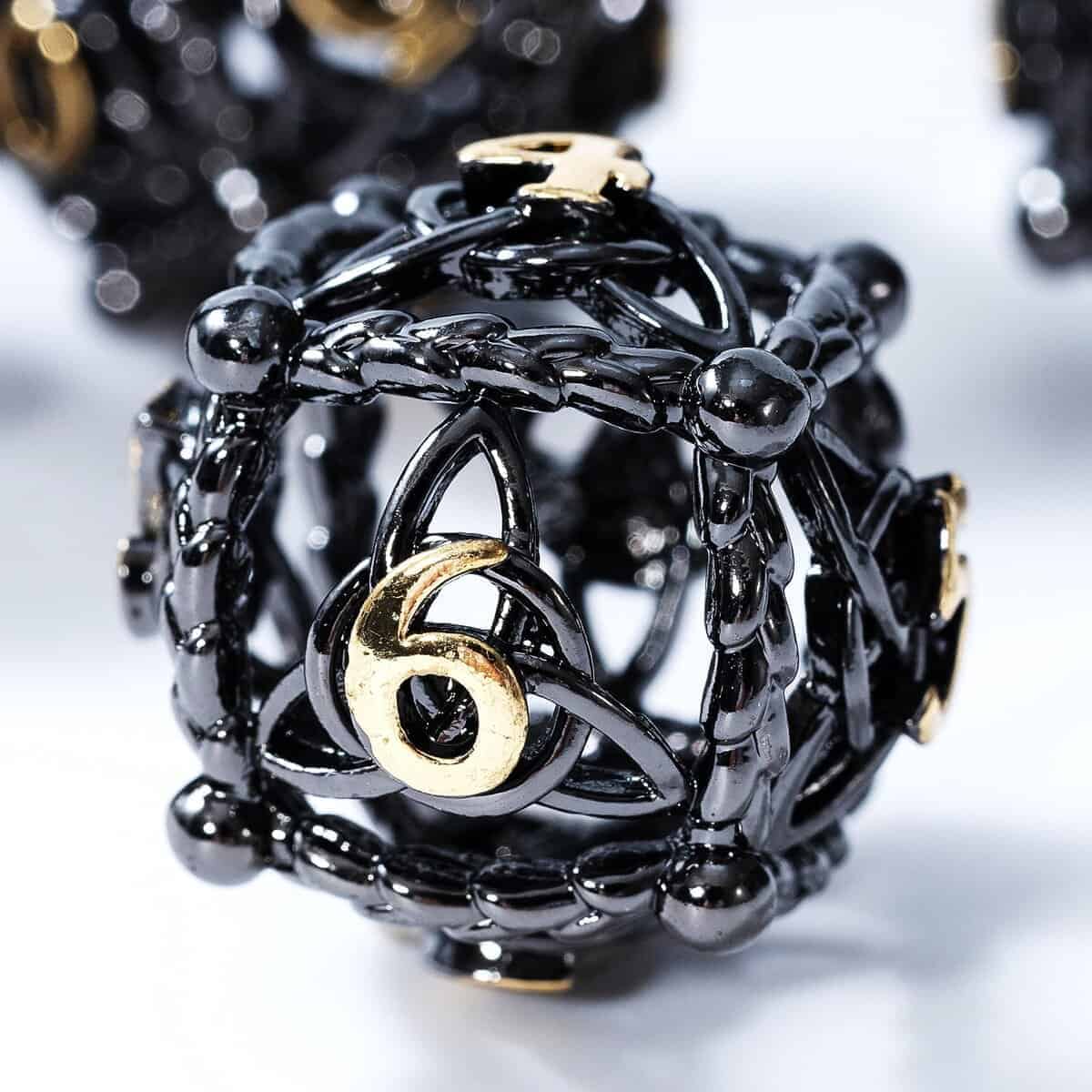 Juego de Dados de Metal DND - Diseño Único de Orbes