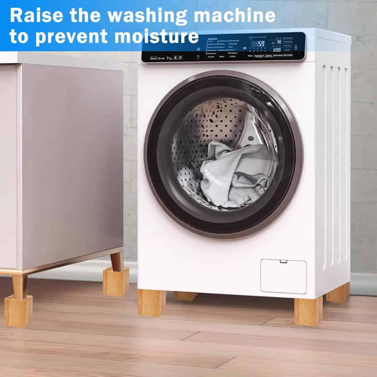 Juego de 4 elevadores de cama de madera GNIEMCKIN, 4 - Imagen 8