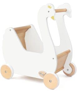 Coche de muñecas de madera Pillowhale, Juguete de Cochecito