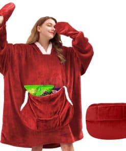 Manta con capucha Gigante de Franela y Sherpa, Regalos de