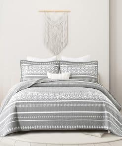 Set de Colcha Toldlove Queen - Juego de Colchas Rayadas