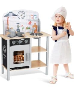 Juego de Cocina de Madera para Niños, Set de Cocina para