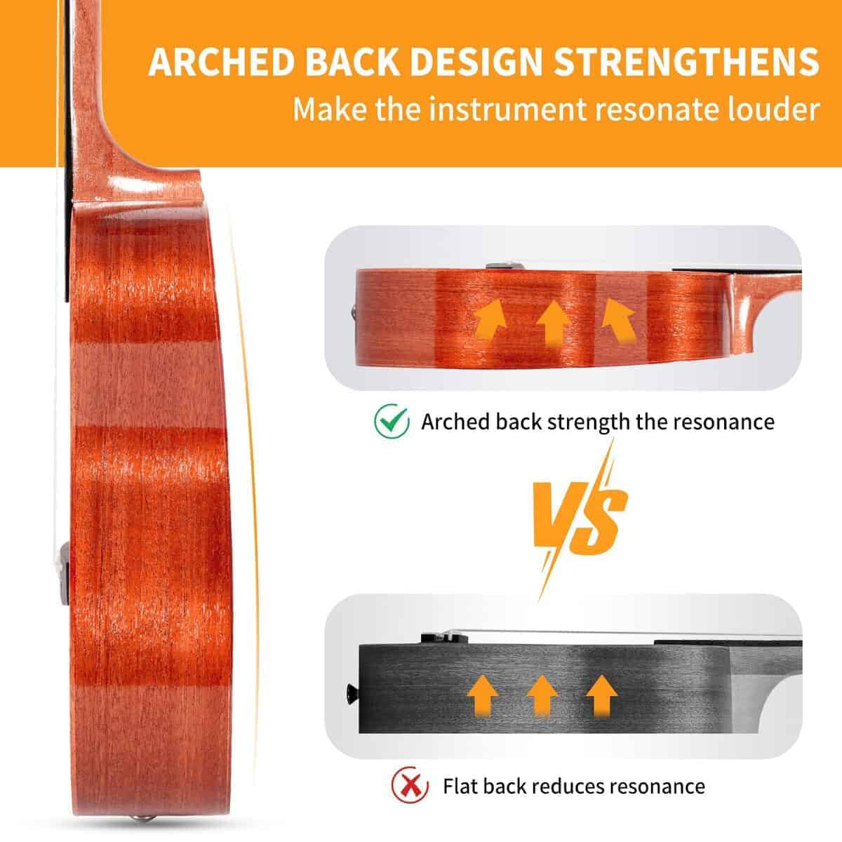 Kit de Ukulele para Principiantes AODSK, Sólido Caoba de 23 - Imagen 4