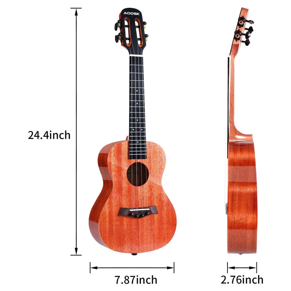 Kit de Ukulele para Principiantes AODSK, Sólido Caoba de 23 - Imagen 3