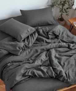 Set de sábanas de lino orgánico francés lavado -Tormenta