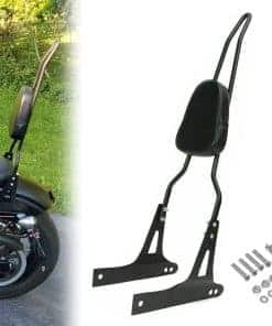 Respaldo para asiento trasero de motocicleta negro con