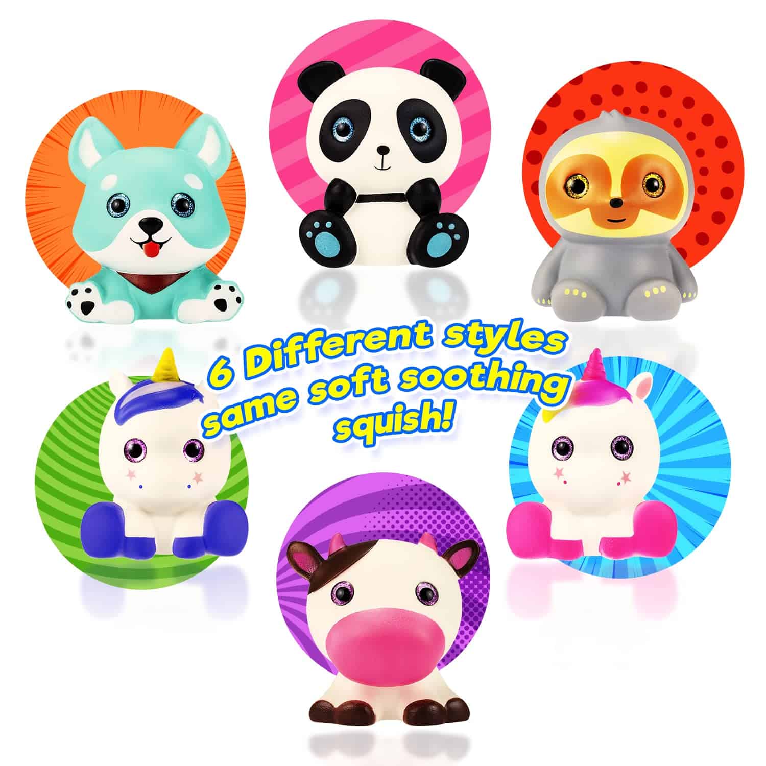JA-RU Jumbo Foam Squishy Toys (Paquete de 6 surtidos) Cute - Imagen 3
