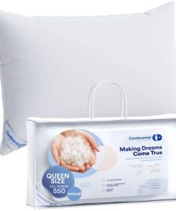 Almohadas de plumas blancas Continental Bedding Medium Pack