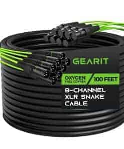 Cable Serpiente XLR de 8 Canales GEARit (100 ft) - Cable de