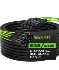 Cable Serpiente XLR de 8 Canales GEARit (50 pies) - Cable