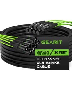 Cable Serpiente XLR de 8 Canales de GEARit (30 pies) -