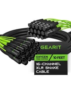 Cable Serpiente XLR de 16 Canales de GEARit (10 ft) - Cable
