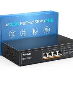 Switch PoE YuanLey de 6 Puertos 2.5G No Administrado, 4