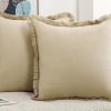 NUYECY Set de 2 Fundas de Cojín de Lino Natural con Flecos,