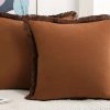 Set de 2 Fundas de Almohada de Lino Natural con Borlas,