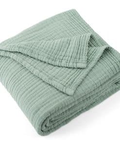 Manta de Algodón Muselina 100% Carriediosa 70" -Verde Salvia