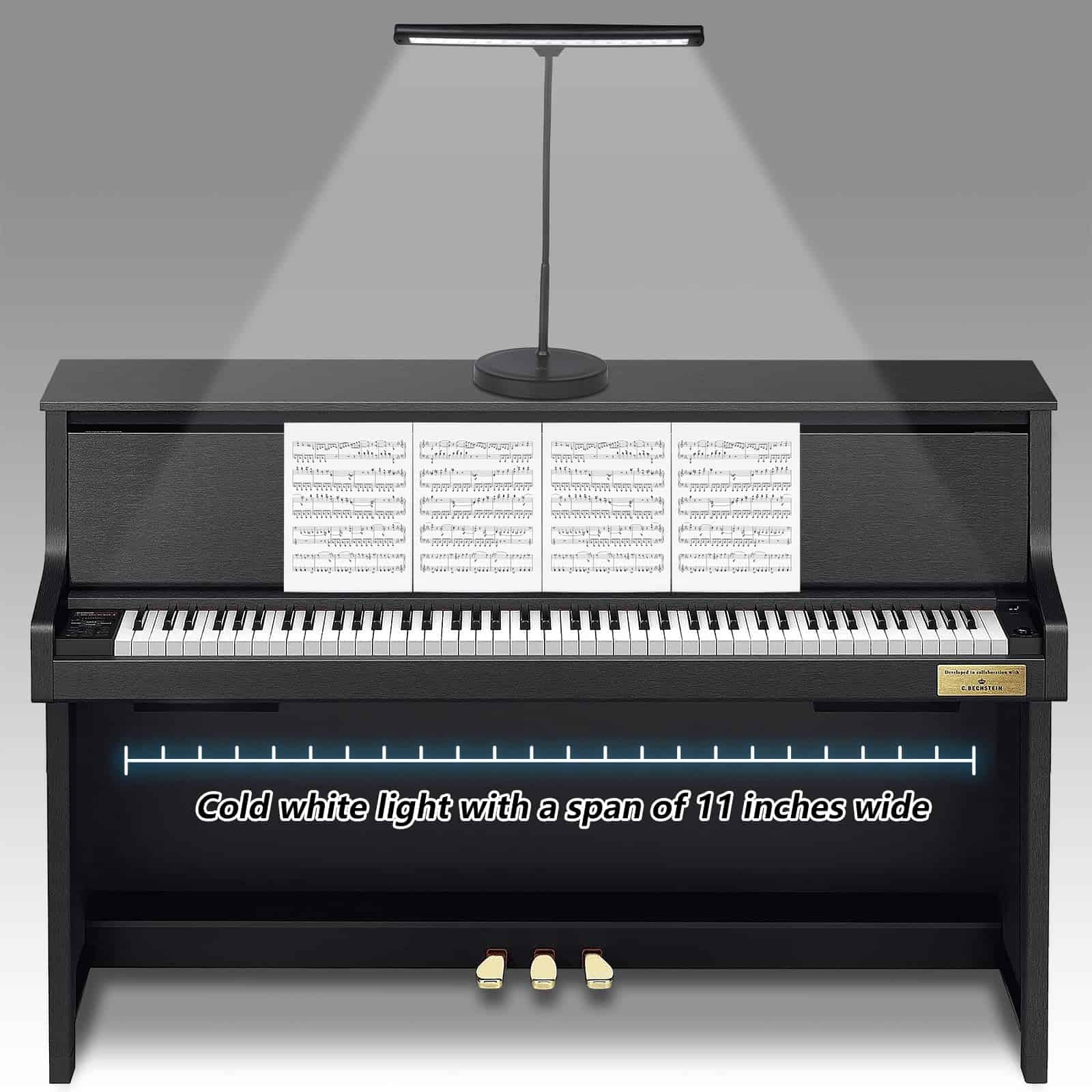Lámpara de música para piano Vshinic de 18 LED con Soporte