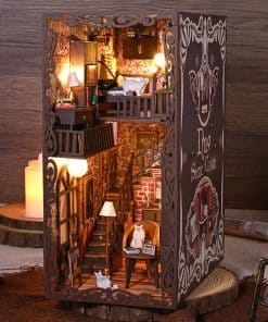 3D Wooden Puzzle Bookends, 2025 New DIY Book Nook Kit,