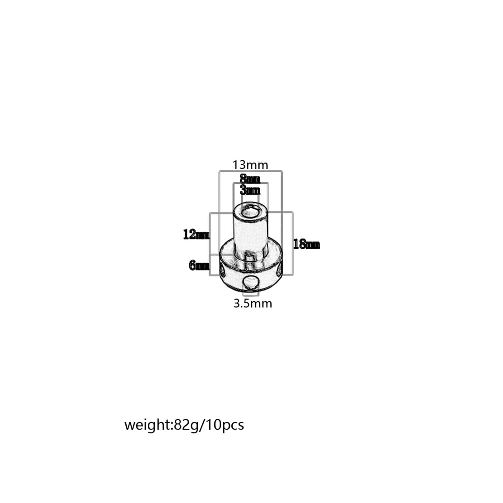 10pcs Tuerca de Barra Ajustable de Acero en Forma de - Imagen 3