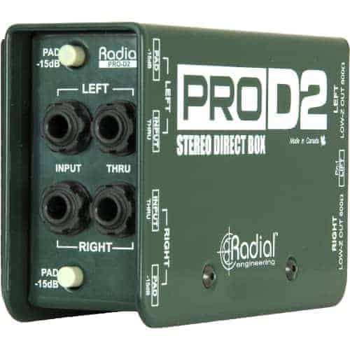 Radial DI Box PROD2 Passive Stereo DI Box Bundle con Cable - Imagen 4