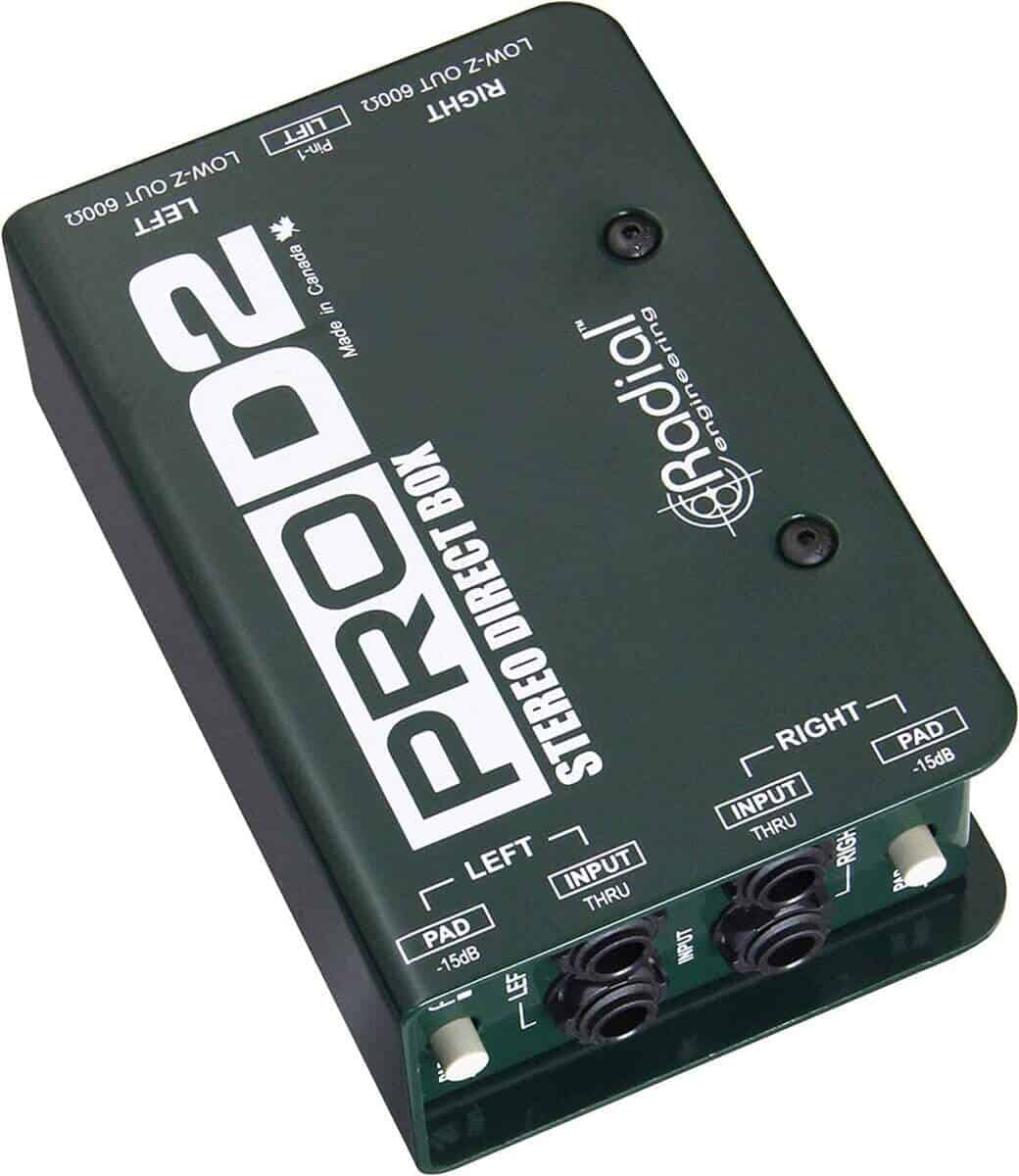 Radial DI Box PROD2 Passive Stereo DI Box Bundle con Cable - Imagen 8