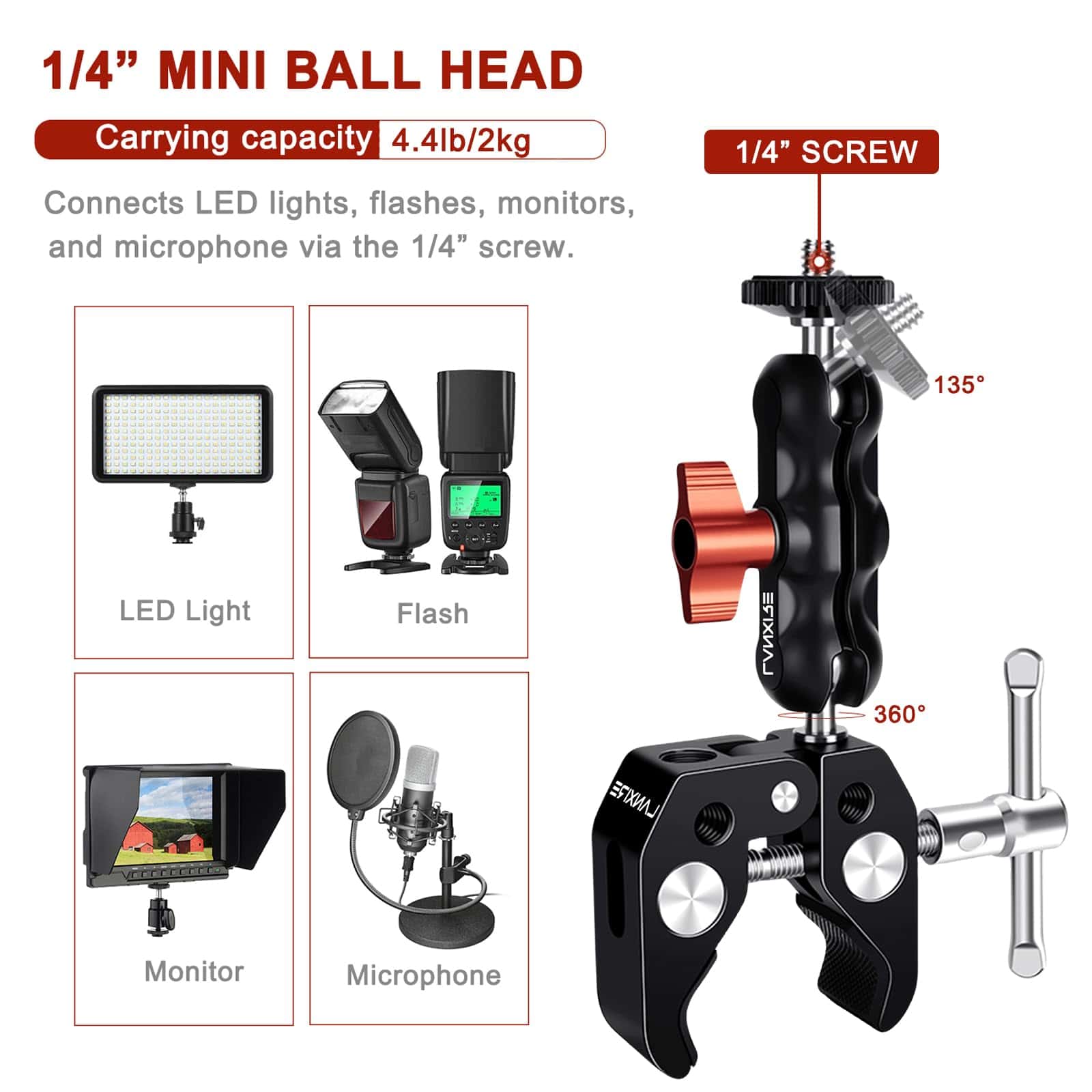 Clip de Micrófono Lanxire para Soporte de Micrófono con - Imagen 8
