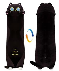 Peluche largo de gato negro, Peluche de gato, Peluche jumbo