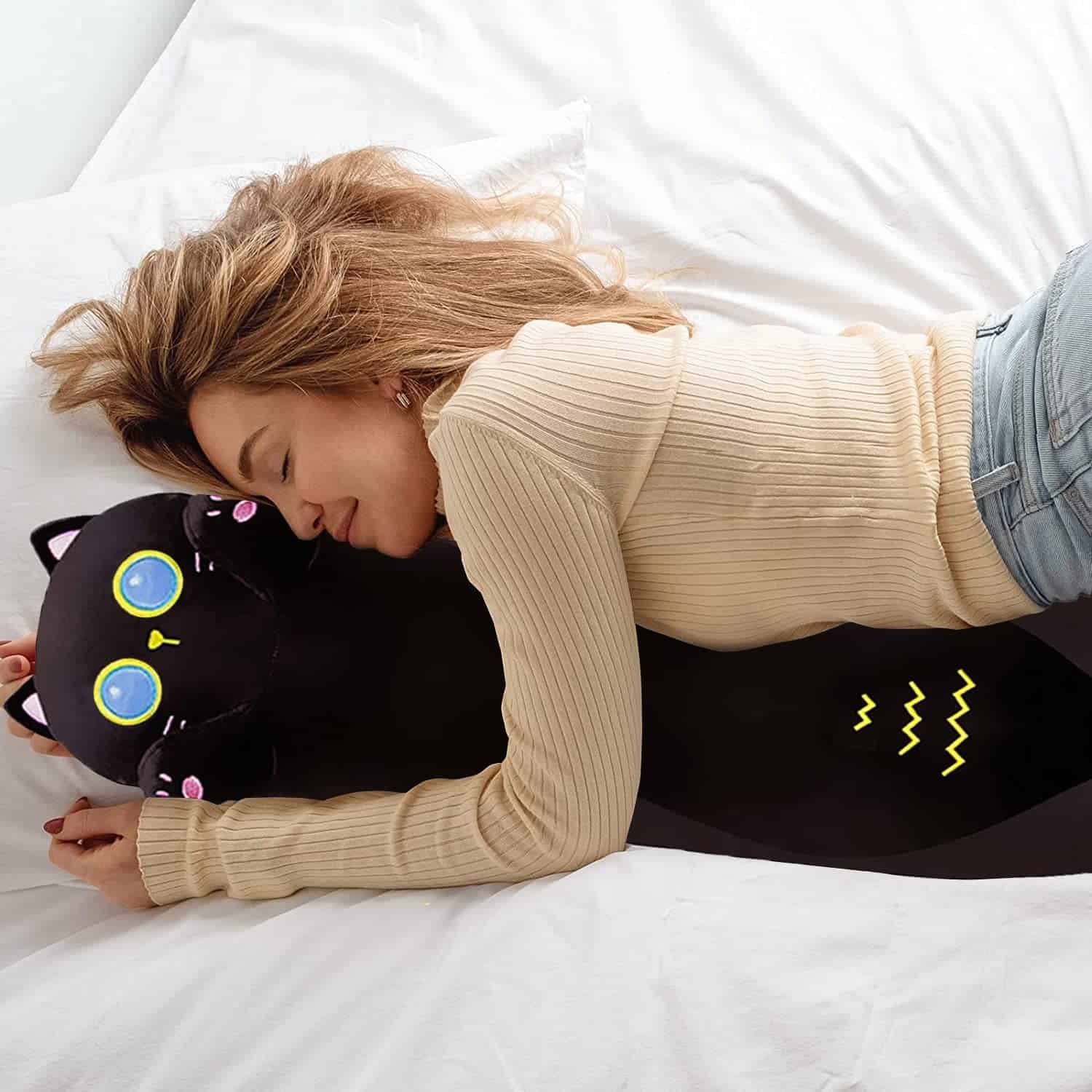 Peluche largo de gato negro, Peluche de gato, Peluche jumbo - Imagen 3