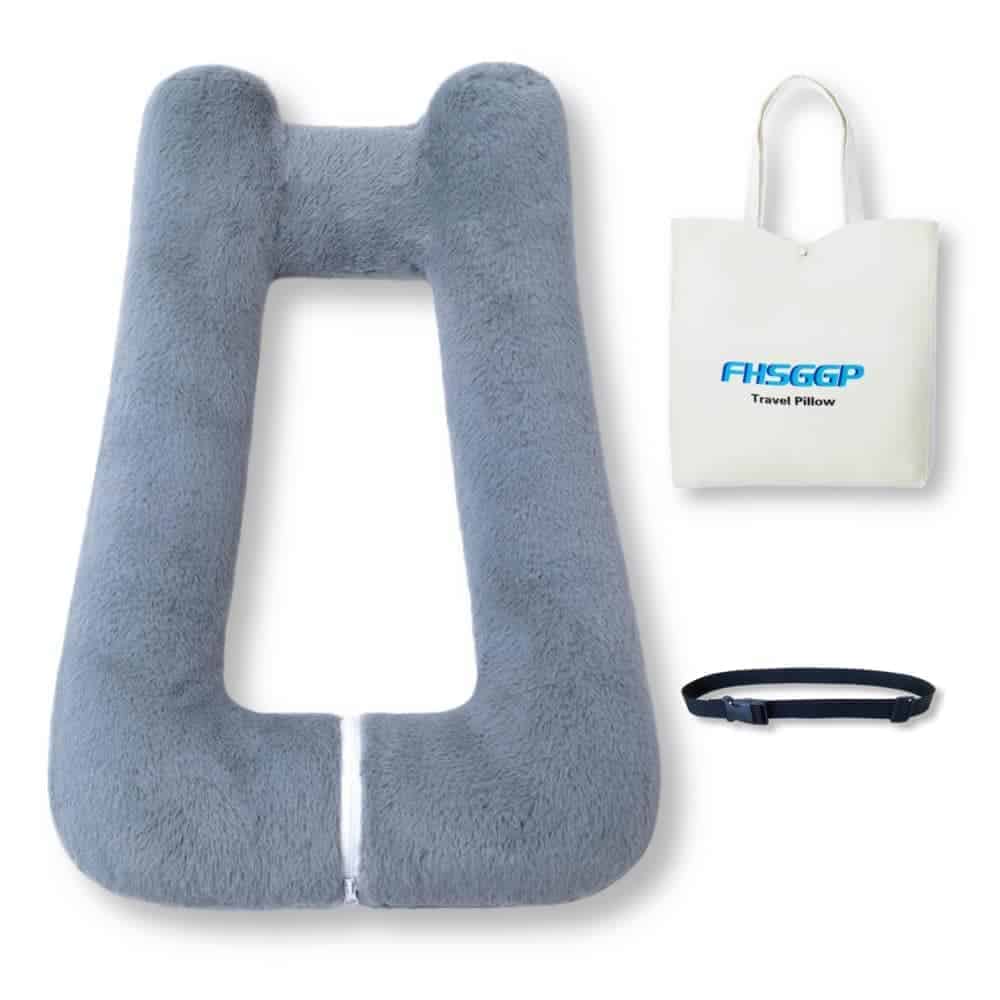 Almohada de Viaje FHSGGP Versión Mejorada de -Gris