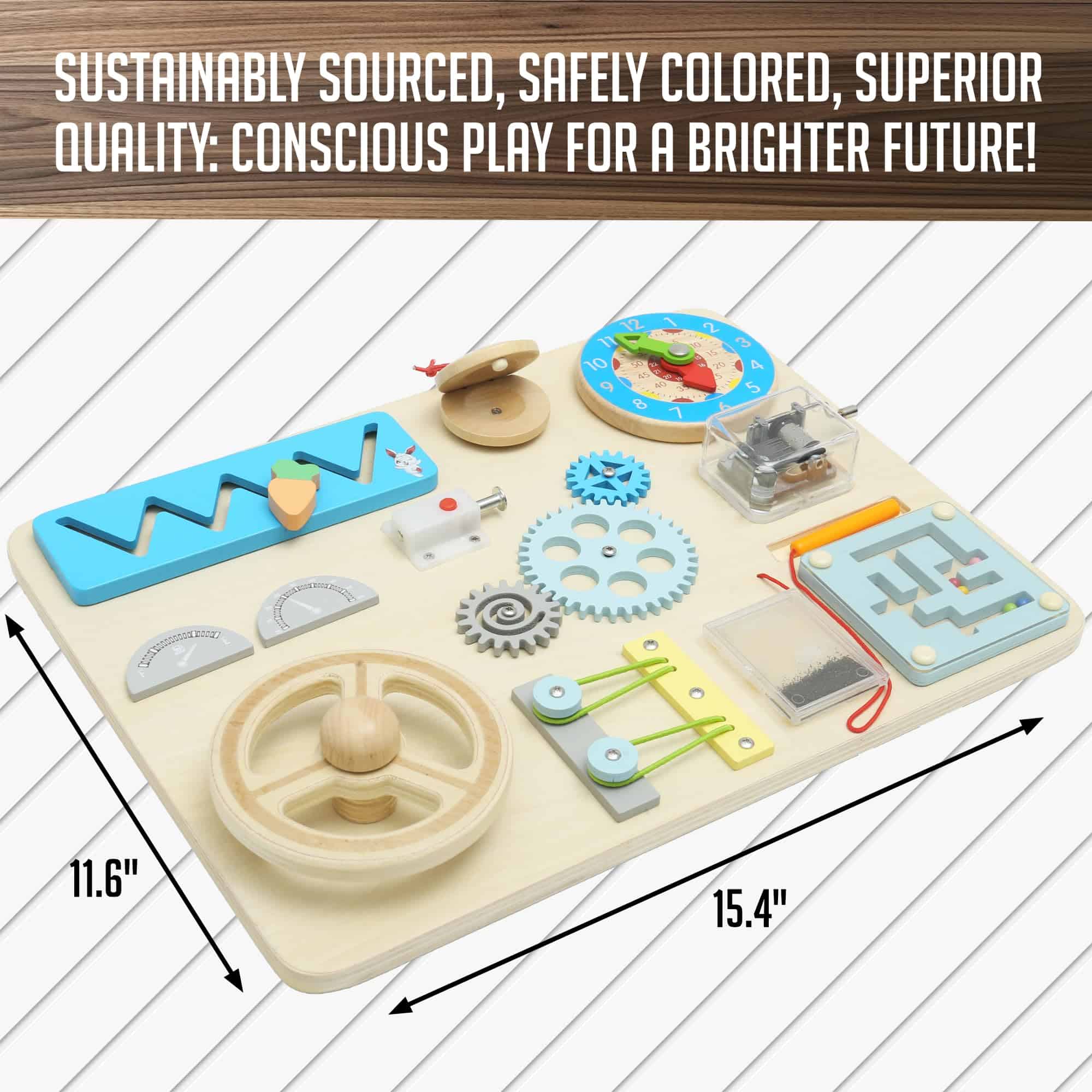 Tablero de Actividades Montessori Mama para Niños Pequeños - Imagen 7