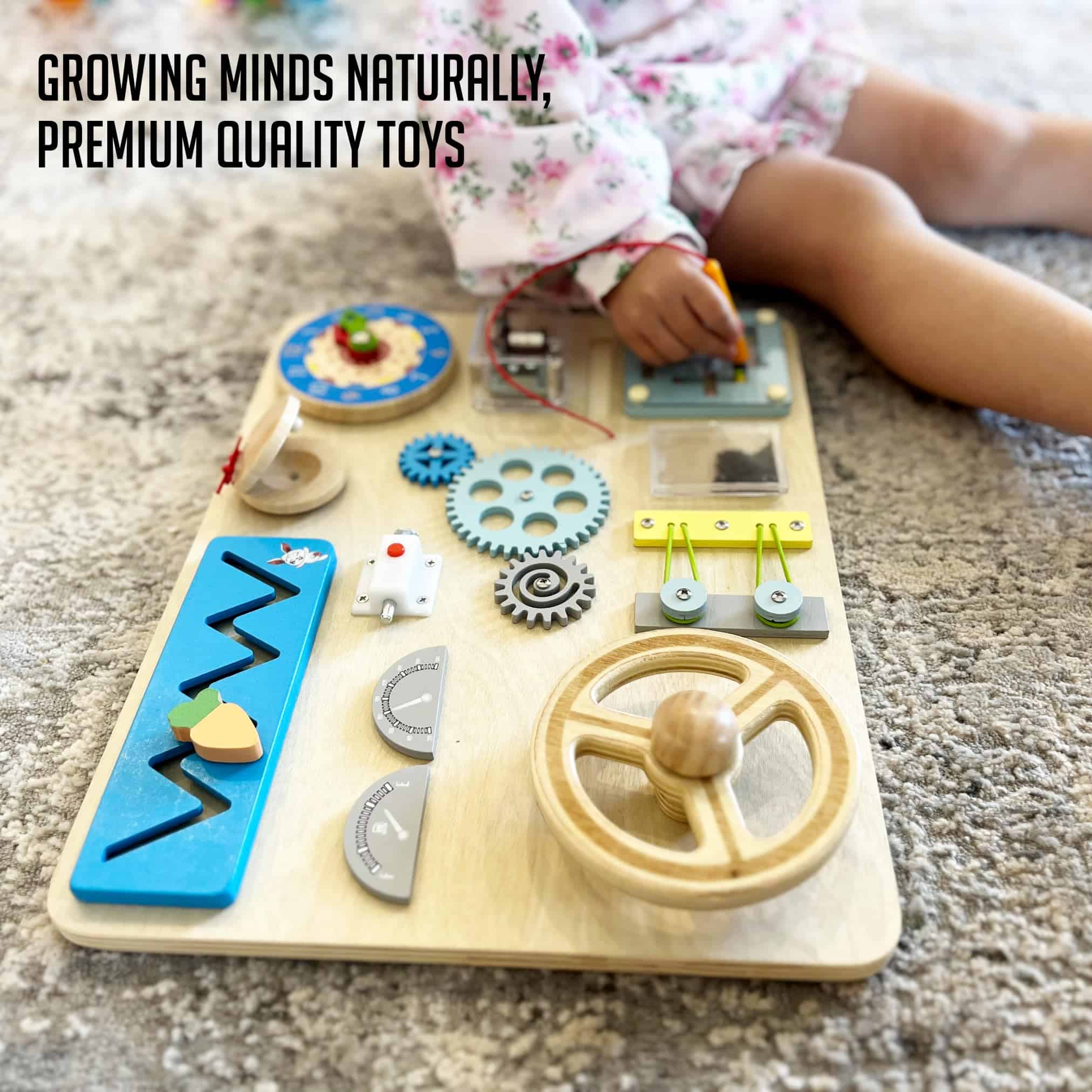 Tablero de Actividades Montessori Mama para Niños Pequeños - Imagen 3